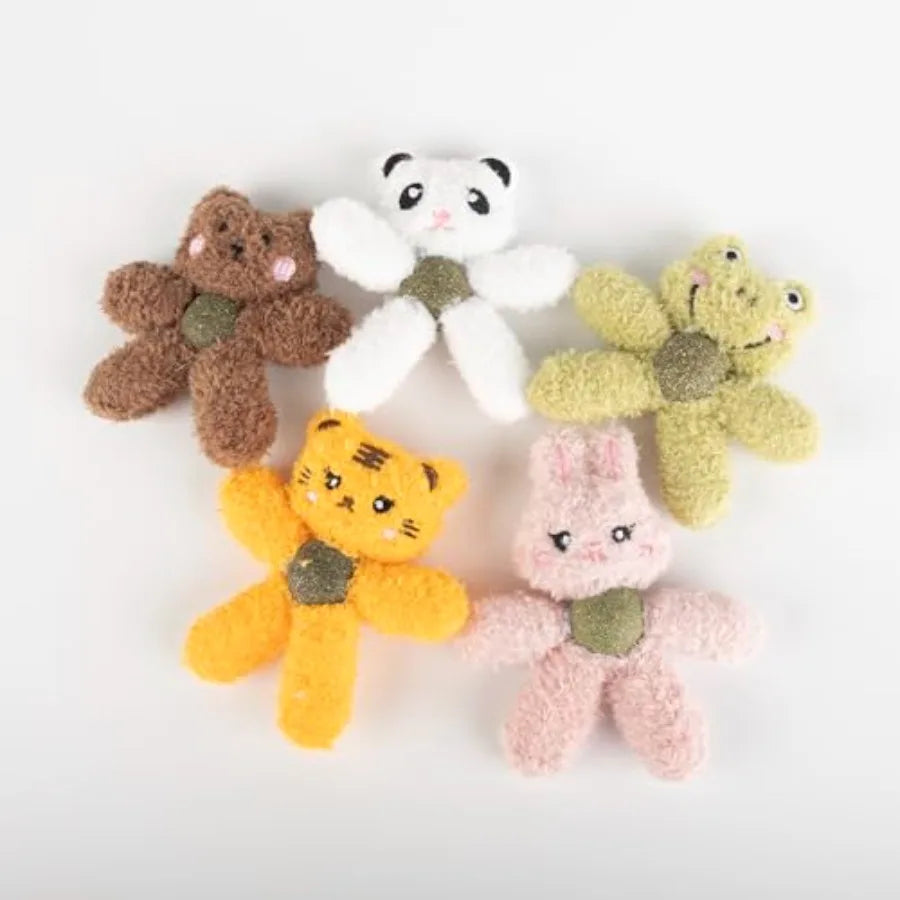 Natural Catnip Chew Toy; Interactive Teething Plush Toy for Indoor Cats