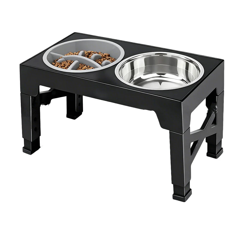 Adjustable Elevated Wooden Pet Feeder Stand