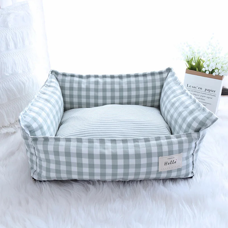 Ultra-Soft Plush Pet Sofa Bed; Orthopedic Bolster Couch Cushion for Dogs & Cats