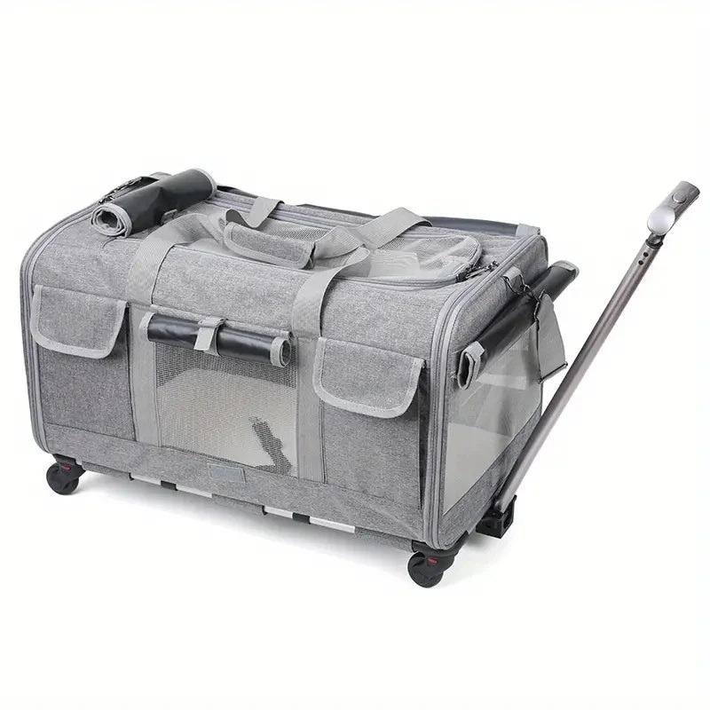 3-in-1 Foldable Pet Trolley & Travel Case