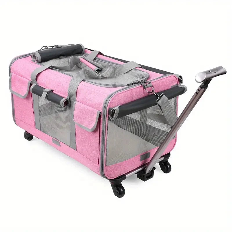 3-in-1 Foldable Pet Trolley & Travel Case
