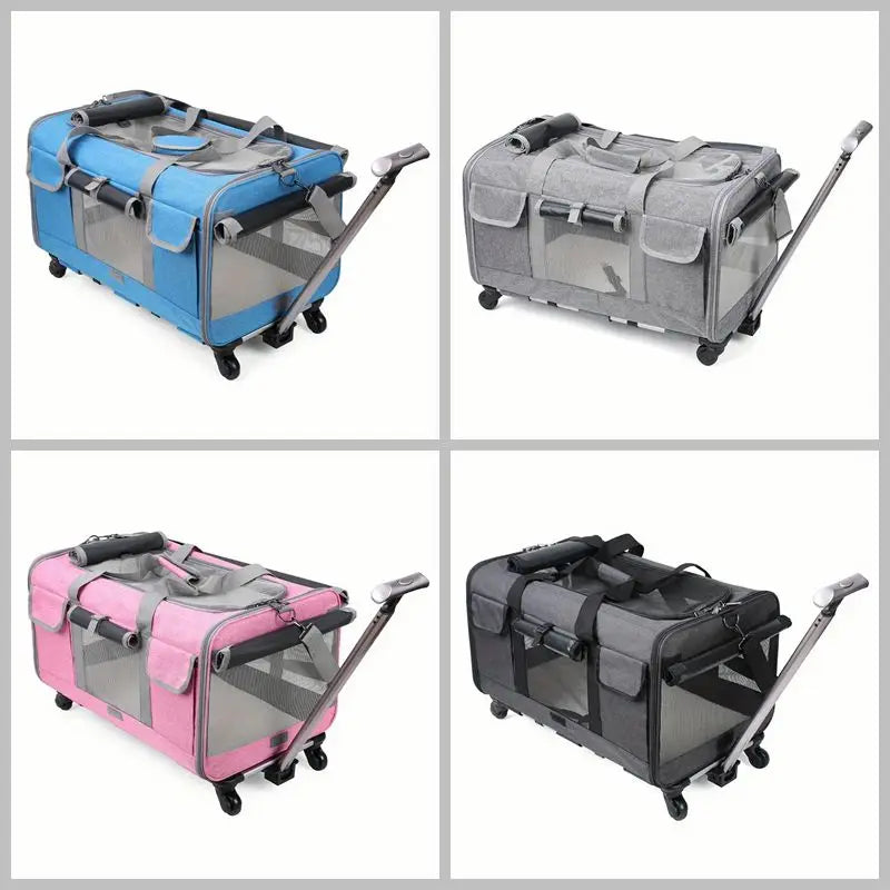 3-in-1 Foldable Pet Trolley & Travel Case