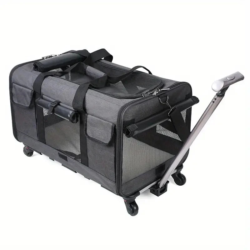 3-in-1 Foldable Pet Trolley & Travel Case