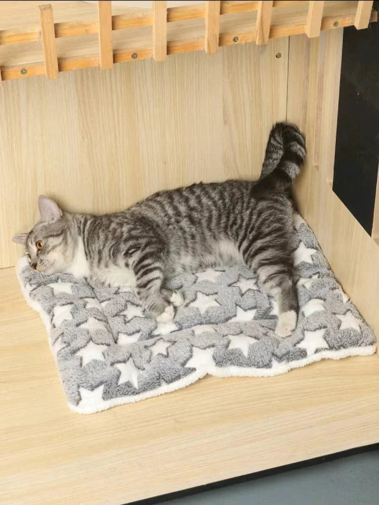 Ultra-Soft Plush Pet Mat; Fleece Kennel Liner & Crate Bed Cushion