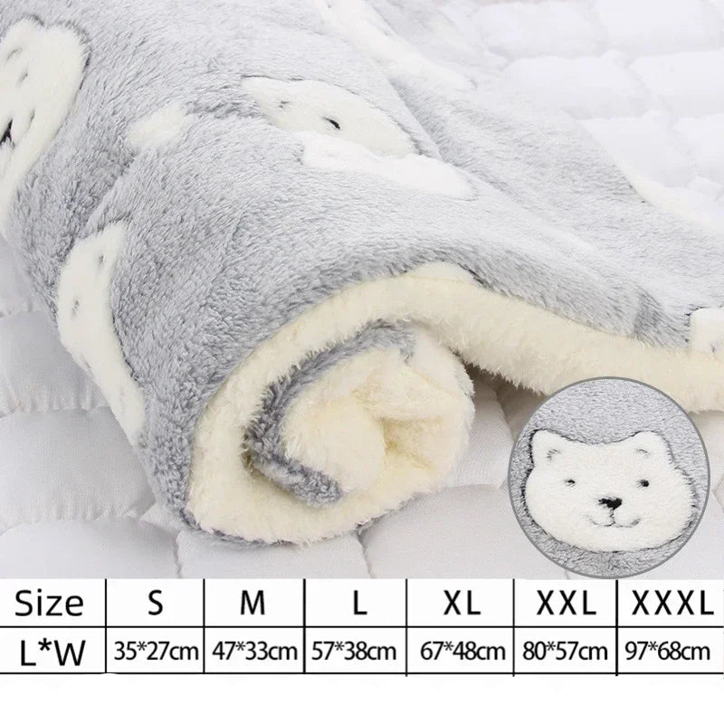 Ultra-Soft Plush Pet Mat; Fleece Kennel Liner & Crate Bed Cushion