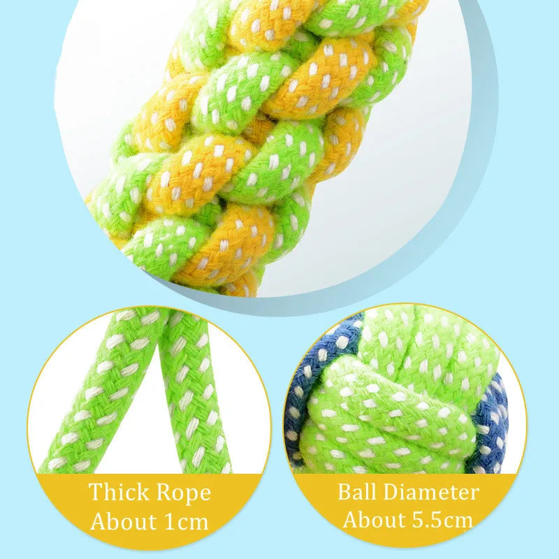 Heavy Duty Rope Toy Set for Dogs; Cotton Chew Toys for Teething & Aggressive Chewers