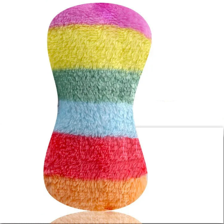 Plush Corduroy Animal Dog Toy; Durable Textured Squeaky Toy for Medium & Small Dogs