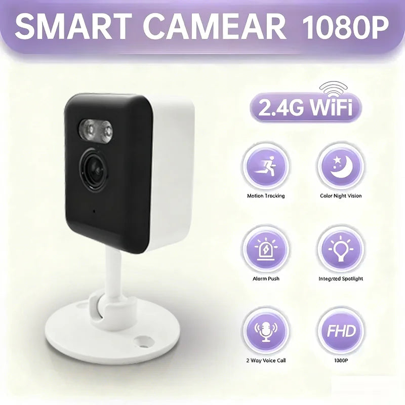 WiFi Smart Pet Camera; 1080p Night Vision Dog Monitor with Two-Way Audio