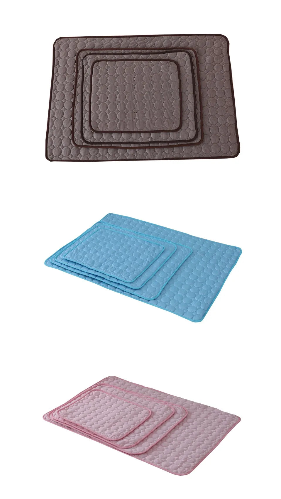 Self-Cooling Gel Pet Mat; Pressure-Activated Summer Cooling Pad for Dogs