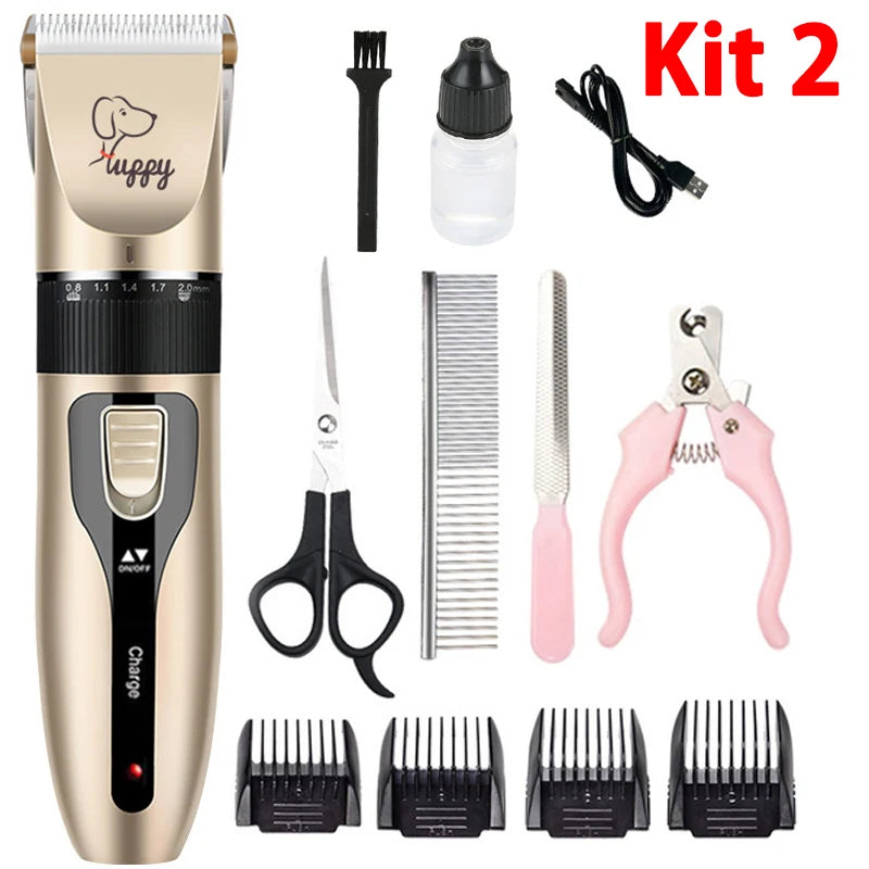 Quiet Trim Low Noise Pet Grooming Clipper; Professional Dog & Cat Hair Trimmer
