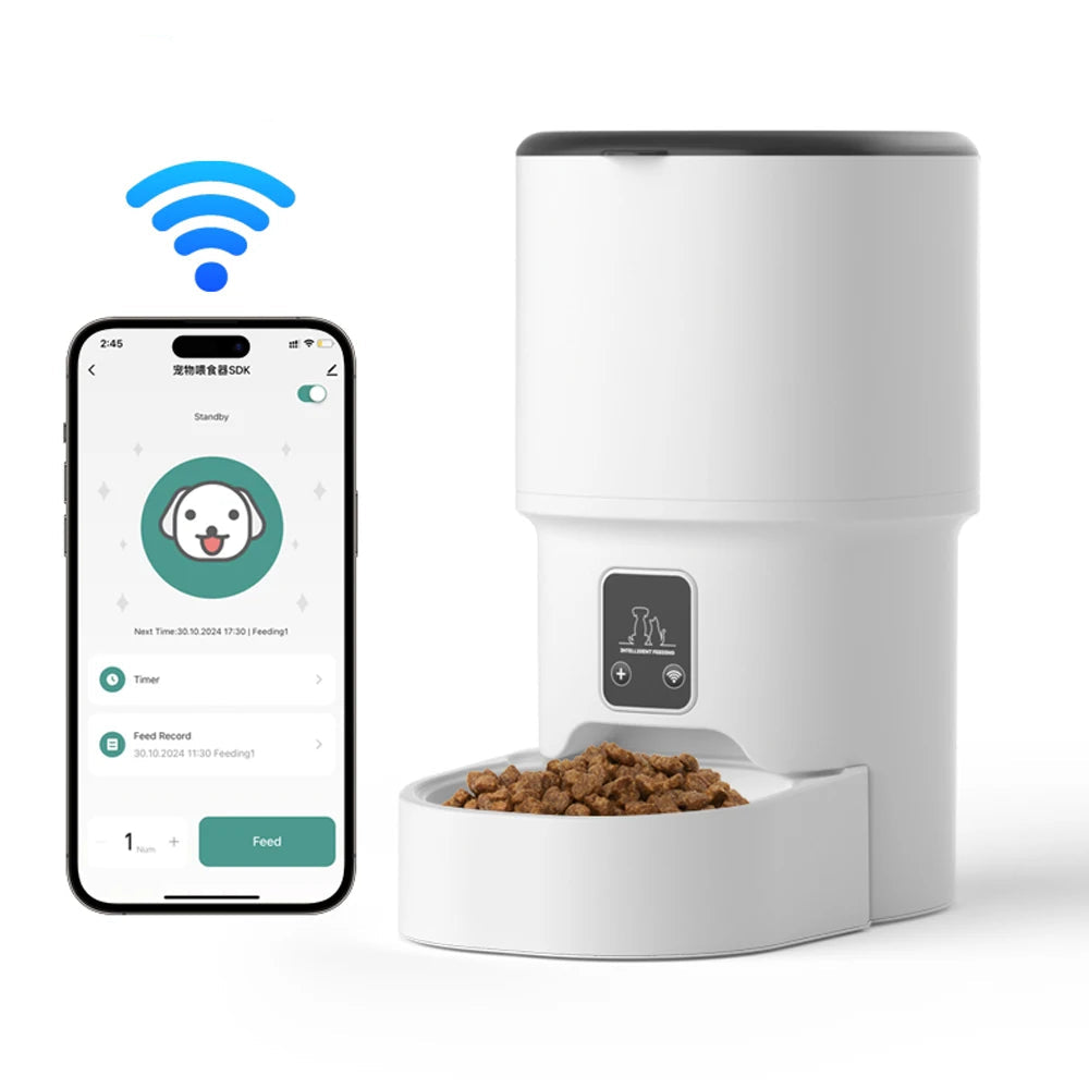 Smart Automatic Pet Feeder; Programmable Meal Timer & Portion Control Food Dispenser