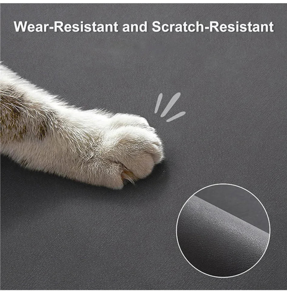 Waterproof Silicone Pet Feeding Placemat; Non-Slip Food & Water Bowl Mat