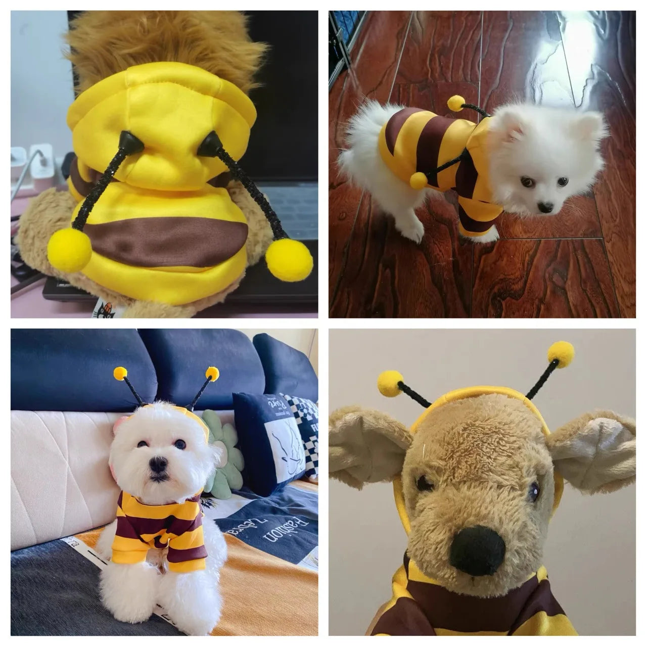 Bumble Bee Cozy Fleece Character Pet Hoodie