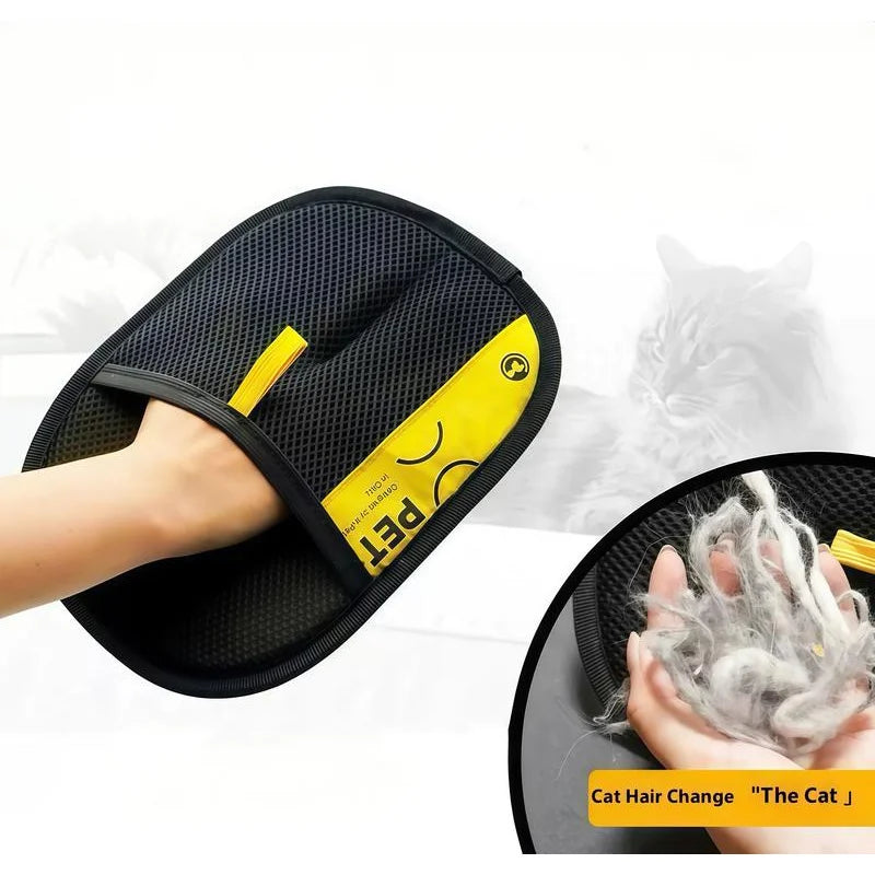 Gentle Pet Hair Remover Gloves; Efficient Deshedding & Grooming Mitts for Cats & Dogs