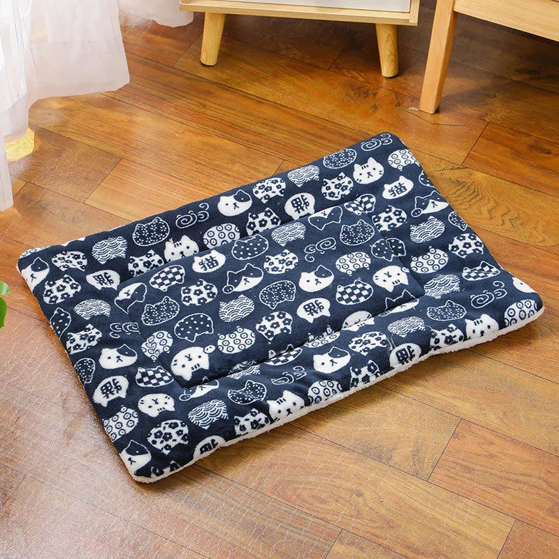 Ultra-Soft Plush Pet Mat; Fleece Kennel Liner & Crate Bed Cushion