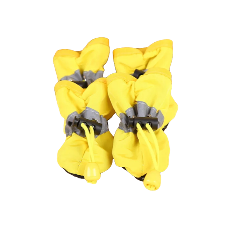 Waterproof Dog Booties Set; Non-Slip Rain & Snow Protective Pet Shoes (4 Pack)
