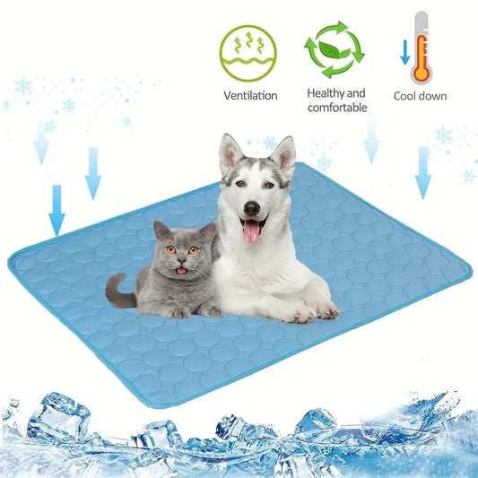 Self-Cooling Gel Pet Mat; Pressure-Activated Summer Cooling Pad for Dogs