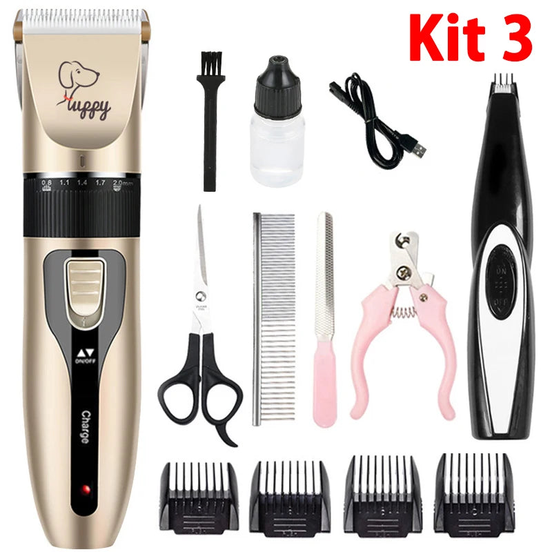 Quiet Trim Low Noise Pet Grooming Clipper; Professional Dog & Cat Hair Trimmer