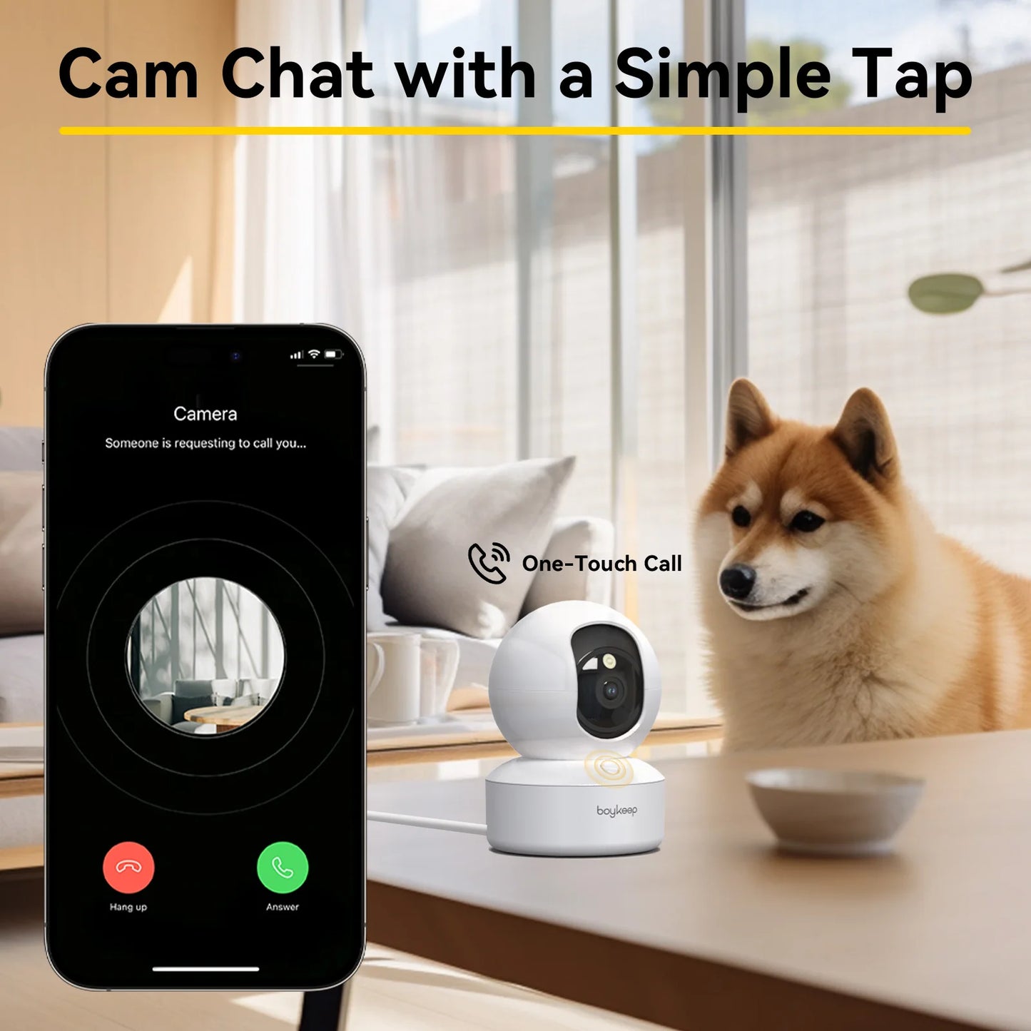 SmartView 2K Pet Camera; Ultra-HD Motion Tracking Indoor Dog & Cat Monitor