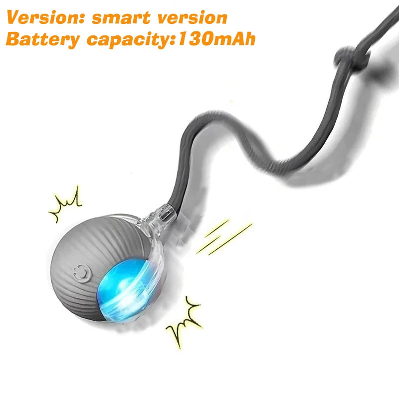 Smart Automatic Rolling Ball Cat Toy; USB Rechargeable Self-Moving Interactive Toy