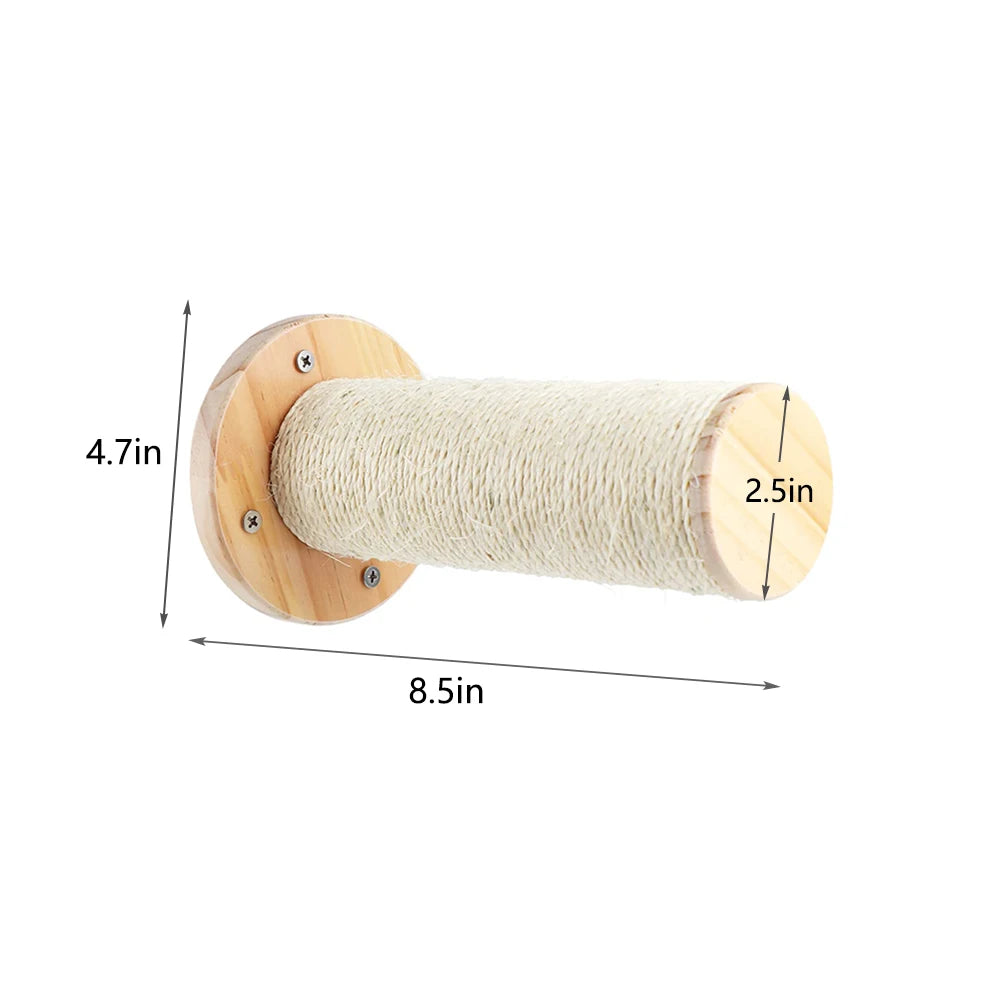 Wall Mounted Cat Climbing Shelves; Wooden Floating Perch Set for Indoor Cats