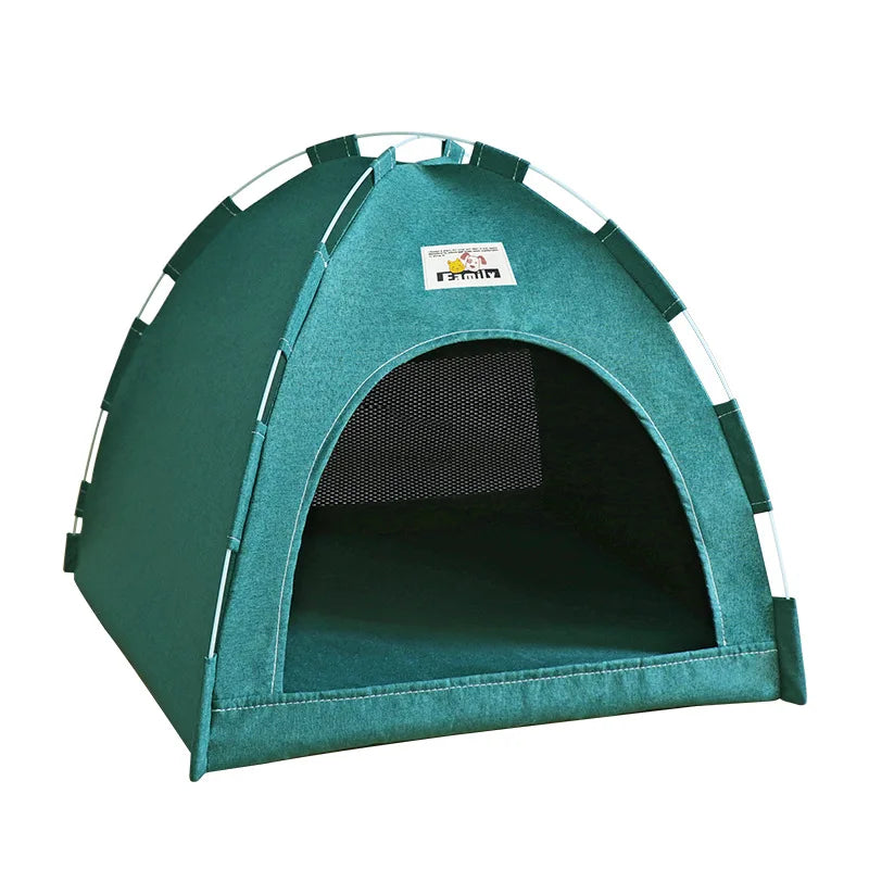 Foldable Pet Tent Bed; Portable Indoor Teepee House for Cats & Small Dogs