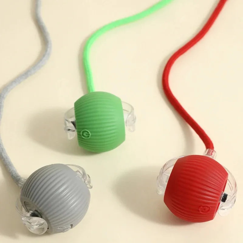 Smart Automatic Rolling Ball Cat Toy; USB Rechargeable Self-Moving Interactive Toy