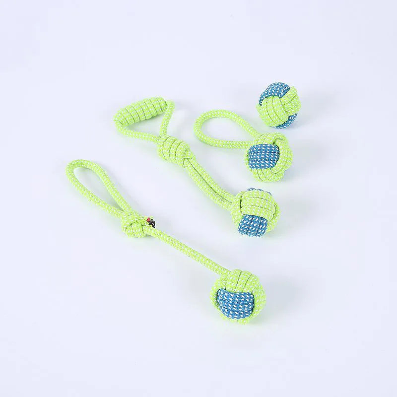 Heavy Duty Rope Toy Set for Dogs; Cotton Chew Toys for Teething & Aggressive Chewers