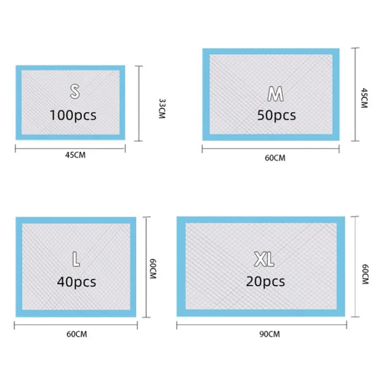 Leak-Proof Absorbent Pet Training Pads; Quick-Dry Puppy Pee Pads (Bulk Packs)