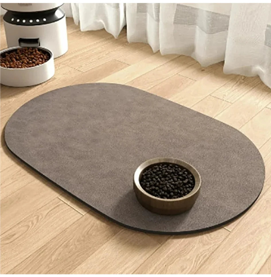 Waterproof Silicone Pet Feeding Placemat; Non-Slip Food & Water Bowl Mat