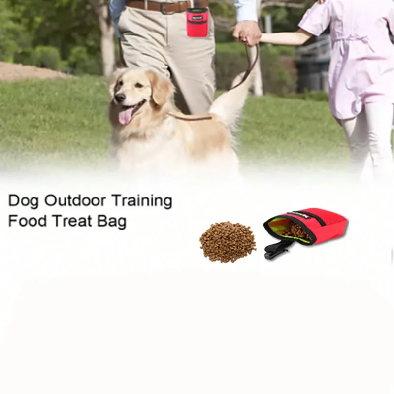 Dog Training Treat Pocket Pouch; Portable Hands-Free Reward Bag with Waist Clip