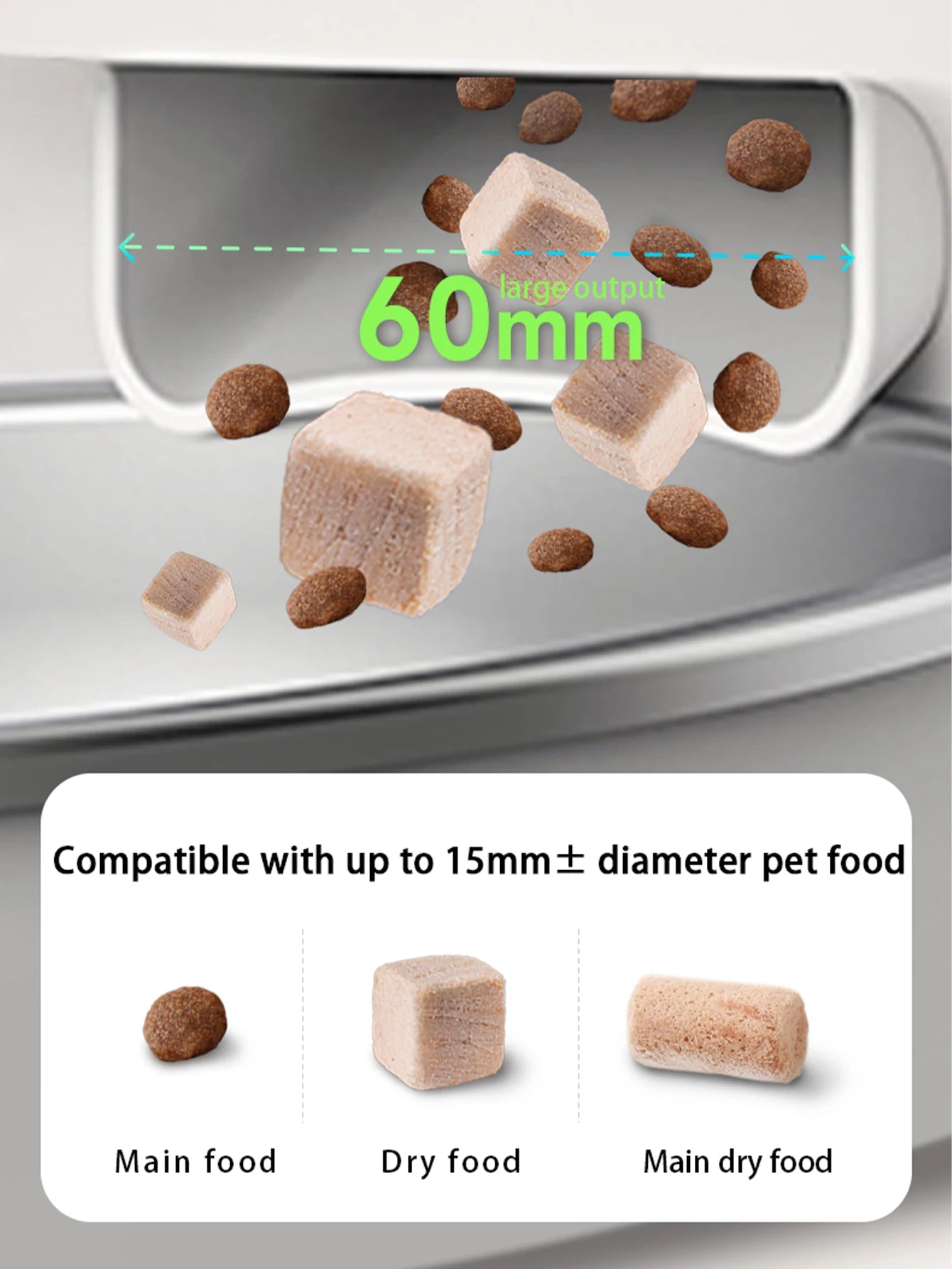 Smart Automatic Pet Feeder with 1080p Video Camera;WiFi Two-Way Audio Dispenser