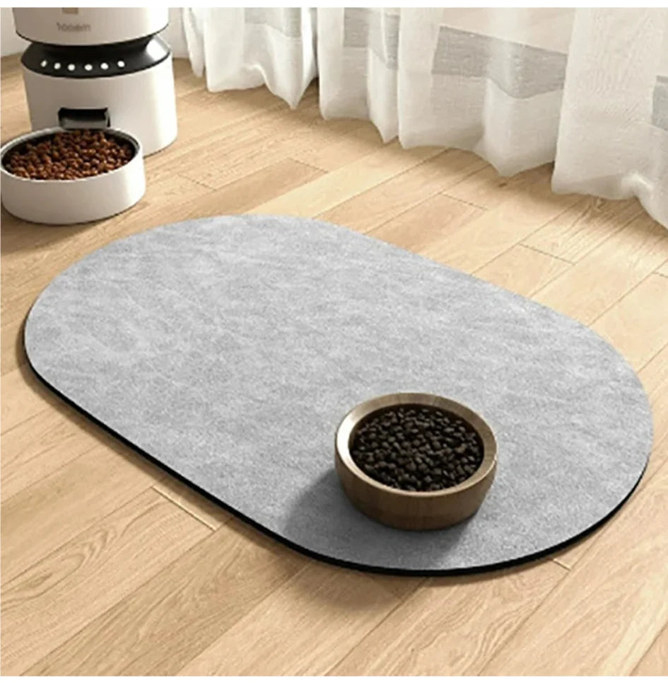 Waterproof Silicone Pet Feeding Placemat; Non-Slip Food & Water Bowl Mat