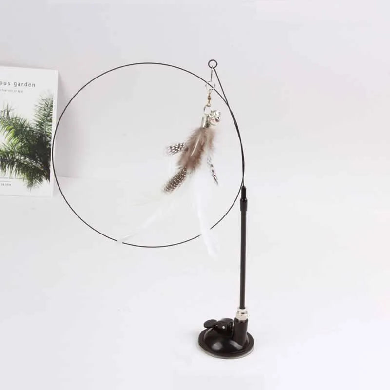 Interactive Feather Bell Cat Toy; Fluttering Exercise Teaser Toy for Indoor Kittens
