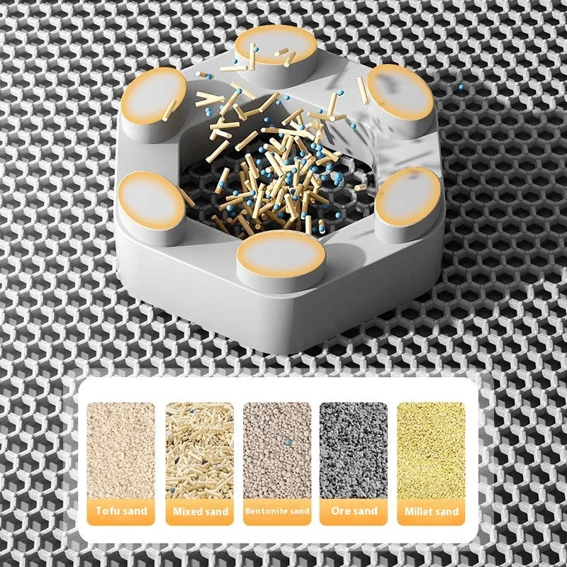 Double Layer Honeycomb Cat Litter Mat; Waterproof Litter Trapping Pad