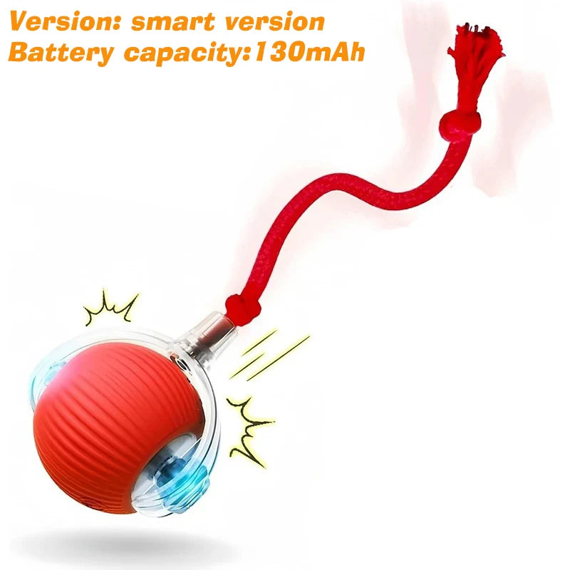 Smart Automatic Rolling Ball Cat Toy; USB Rechargeable Self-Moving Interactive Toy