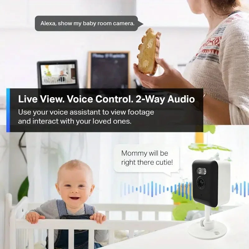 WiFi Smart Pet Camera; 1080p Night Vision Dog Monitor with Two-Way Audio
