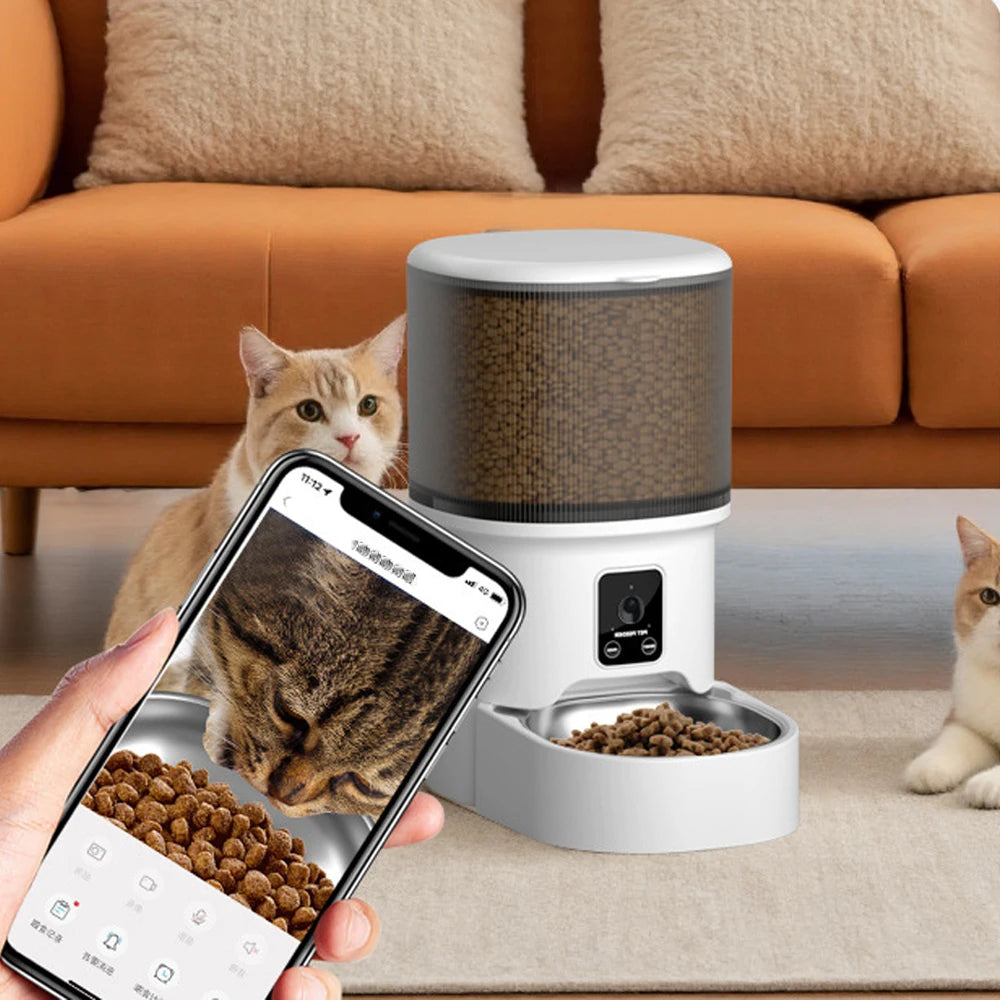 Smart Automatic Pet Feeder; Programmable Meal Timer & Portion Control Food Dispenser