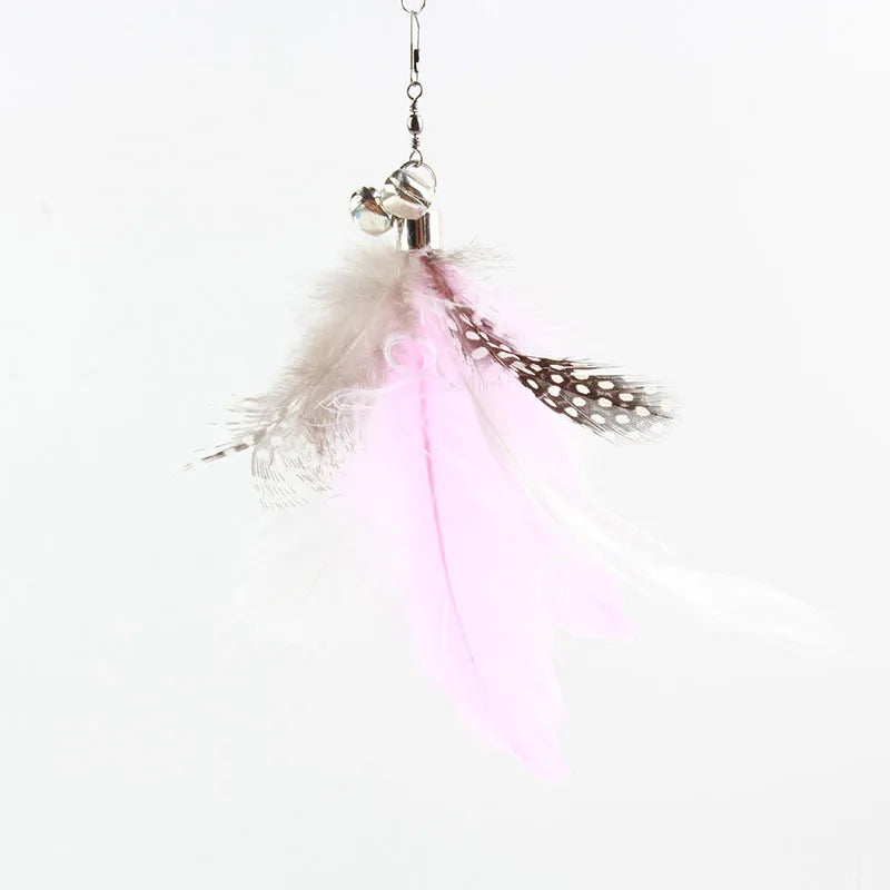 Interactive Feather Bell Cat Toy; Fluttering Exercise Teaser Toy for Indoor Kittens