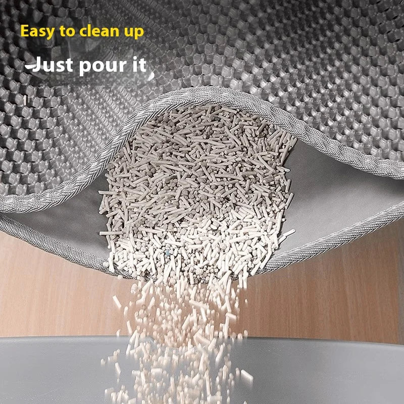 Double Layer Honeycomb Cat Litter Mat; Waterproof Litter Trapping Pad