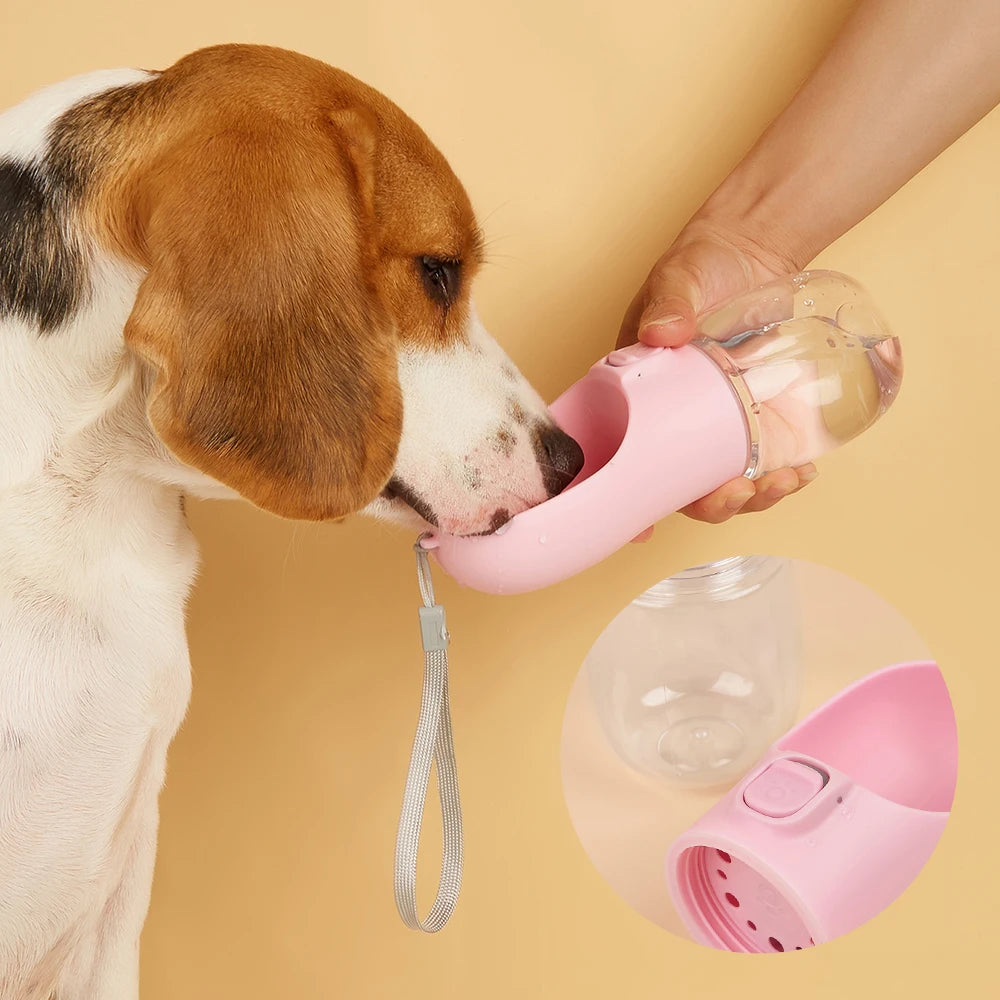 Leak-Proof Portable Pet Water Bottle; Travel Dispenser Cup for Dog Walking