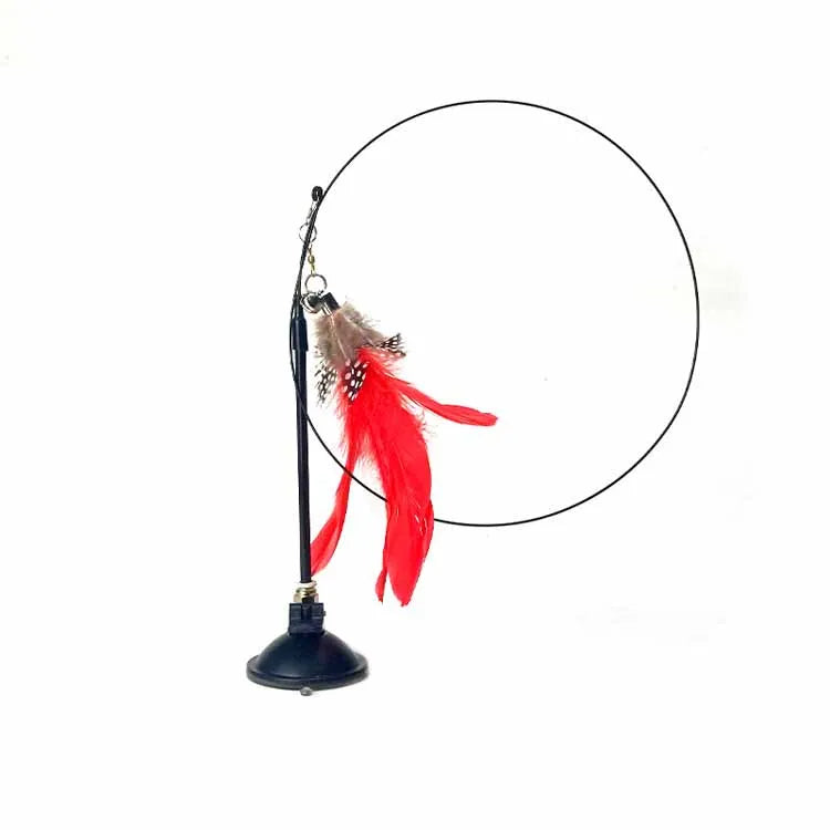 Interactive Feather Bell Cat Toy; Fluttering Exercise Teaser Toy for Indoor Kittens