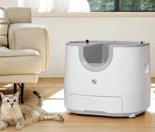 Smart Automatic Self-Cleaning Litter Box; App-Controlled Odor Control Cat Toilet