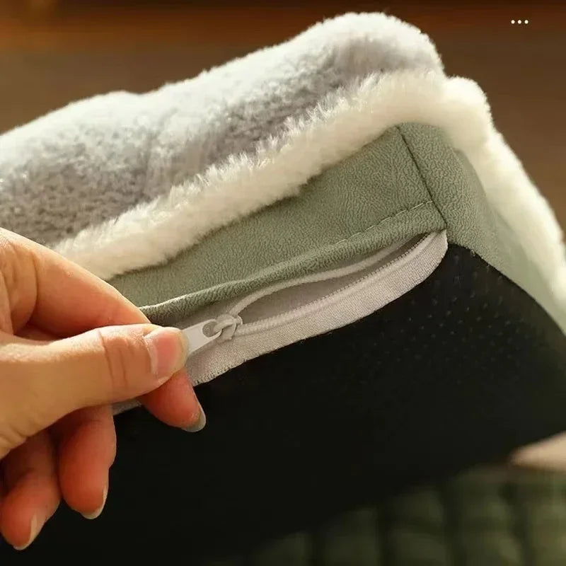 Machine Washable Orthopedic Pet Bed; Anti-Anxiety Calming Dog & Cat Cushion
