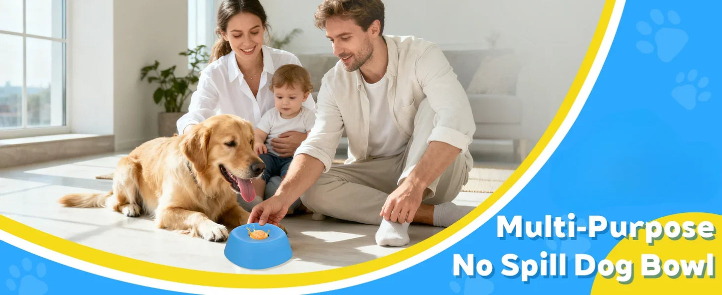 Rotating Center Liquid Slow Feeder Bowl; Interactive Lick Mat Bowl for Wet Food