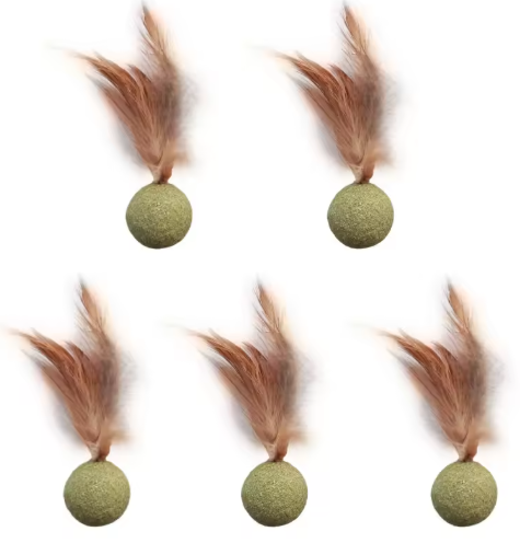 Edible Catnip Balls for Indoor Cats; Lickable Natural Cat Wall Treats