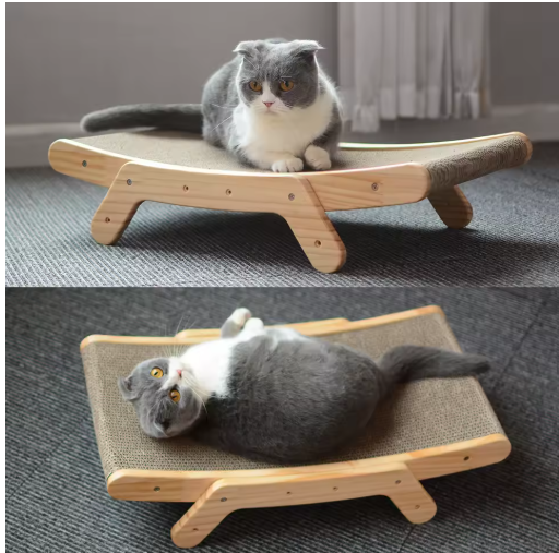 Corrugated Cat Scratching Board; Reversible Cardboard Scratcher Pad for Kittens