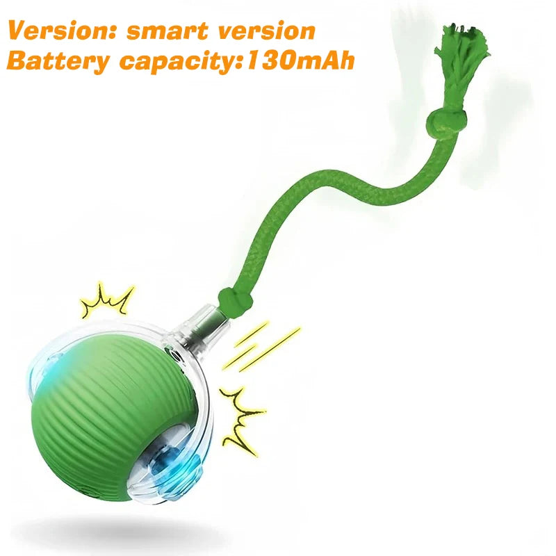 Smart Automatic Rolling Ball Cat Toy; USB Rechargeable Self-Moving Interactive Toy