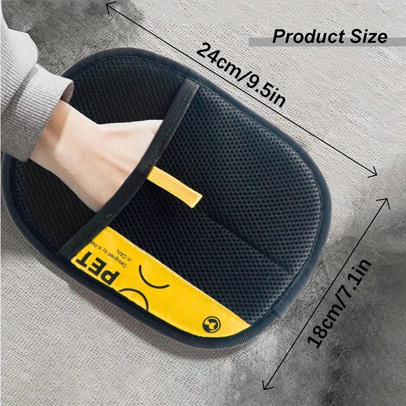 Gentle Pet Hair Remover Gloves; Efficient Deshedding & Grooming Mitts for Cats & Dogs
