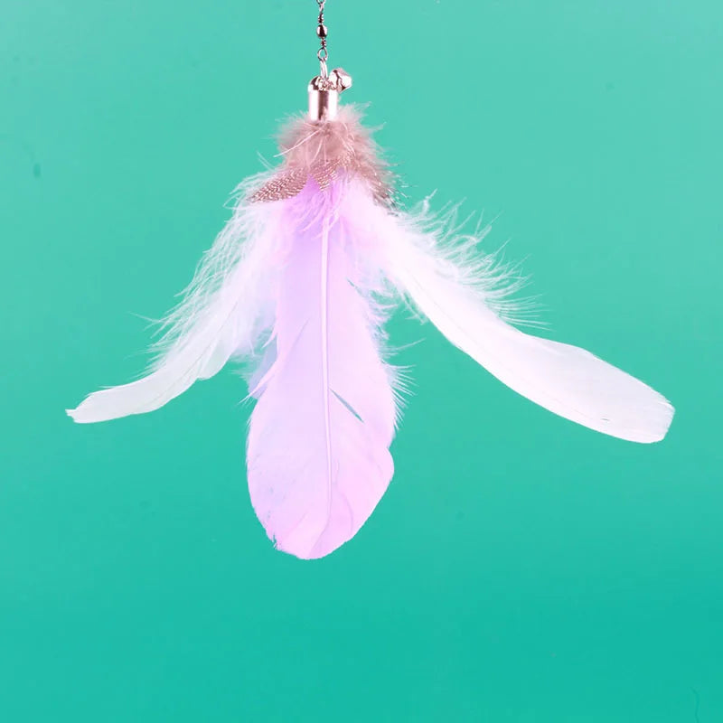 Interactive Feather Bell Cat Toy; Fluttering Exercise Teaser Toy for Indoor Kittens